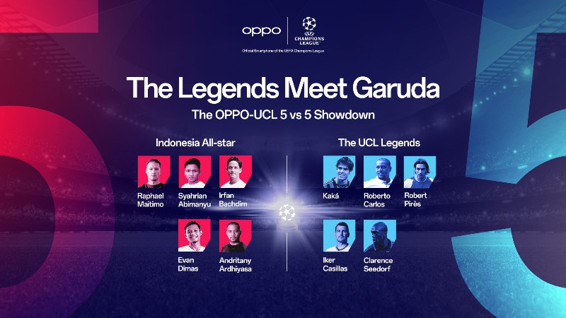 Garuda Tanding 5vs5 dengan Legenda Sepak Bola Dunia: OPPO Umumkan 5 Pesepakbola Tanah Air